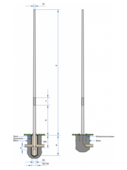 Lampadaire en acier - CH Standard