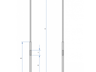 Lampadaire en acier - à gradins