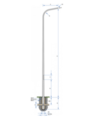 Peitschenkandelaber Aluminium